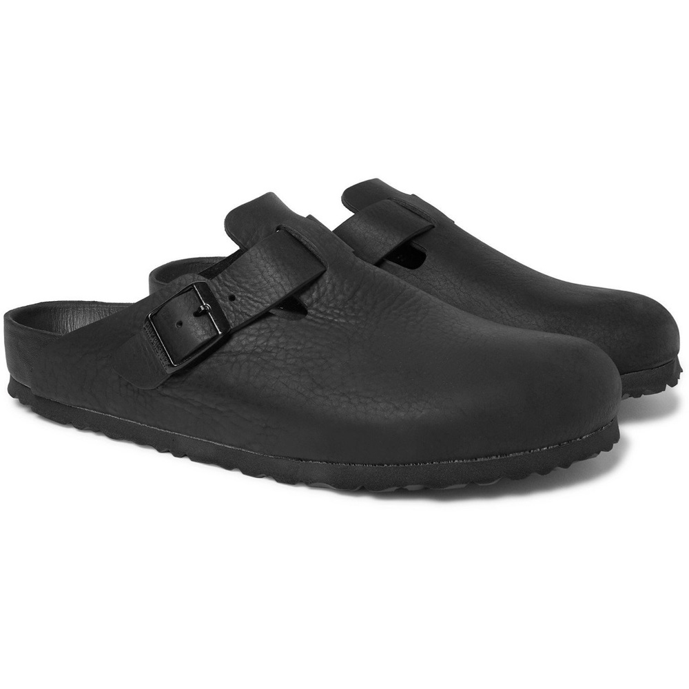 NWT Birkenstock Boston Exquisite Black Leather Clogs Narrow Width Select Size